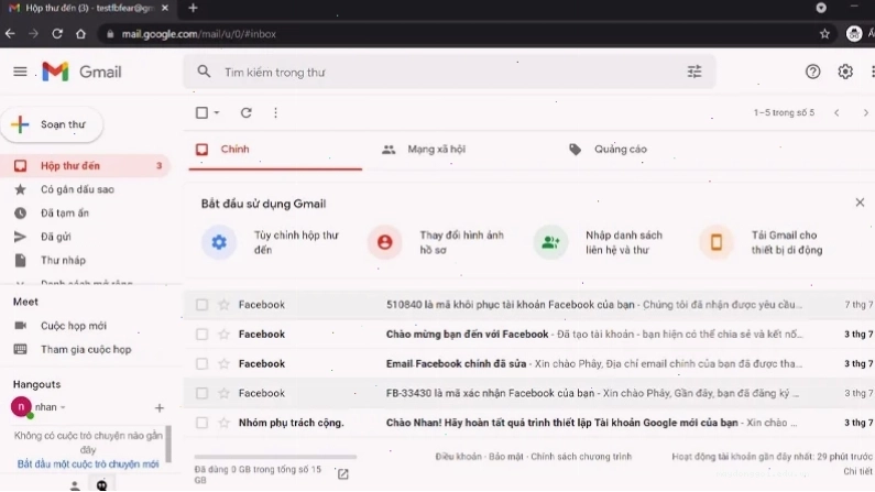 Tải ảnh gửi qua gmail về