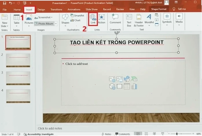 Tạo Liên Kết Truy Cập Web Trong Powerpoint