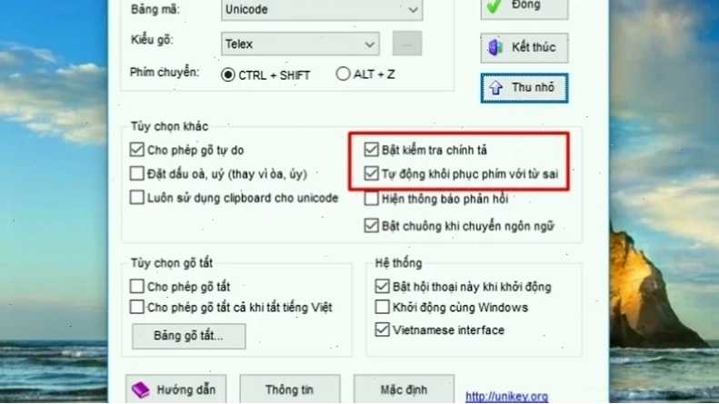 Tắt chế độ kiểm tra chính tả và tự động sửa lỗi trong Unikey