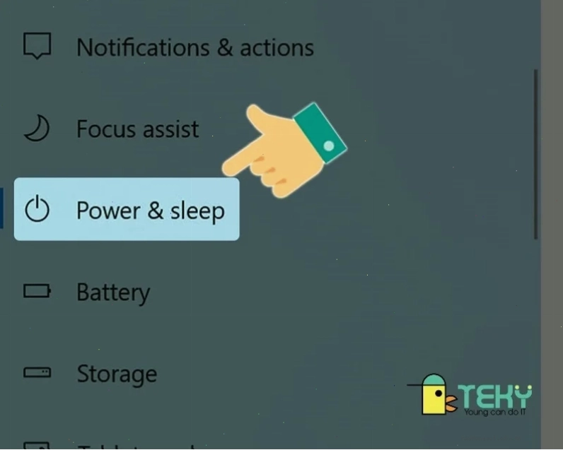 Tắt chế độ Sleep trong Windows Settings
