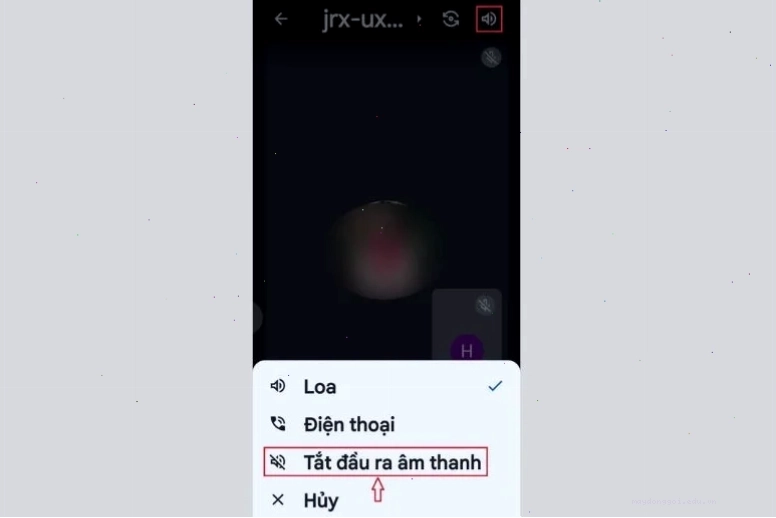 Tắt loa Google Meet trên điện thoại