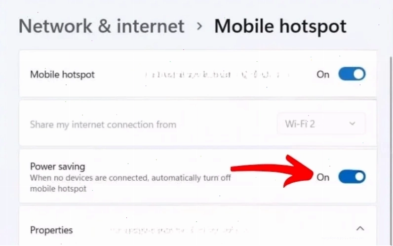 Tắt Power saving khi phát wifi từ máy tính win 11