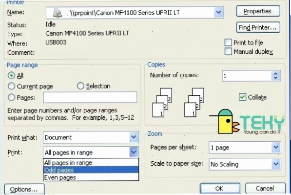 Thao tác lật giấy khi in 2 mặt thủ công trong Word