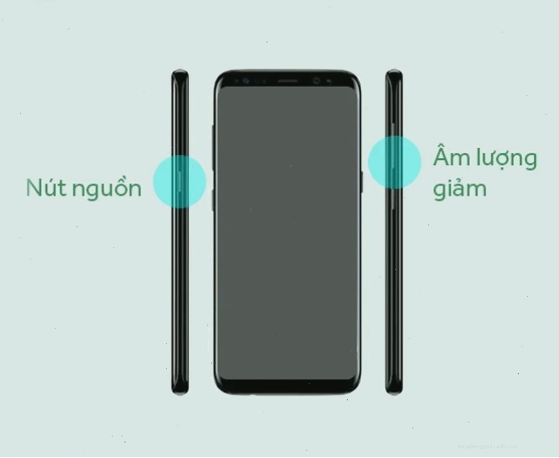 Thao tác nhấn giữ nút nguồn và giảm âm lượng để chụp màn hình cuộn dài