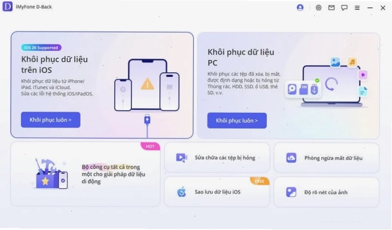 Vào Khôi phục dữ liệu trên iOS qua iTunes