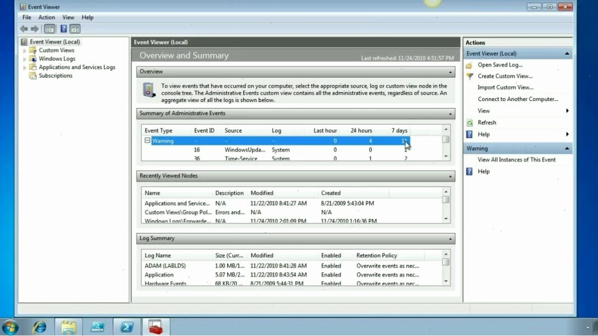 Windows Event Viewer