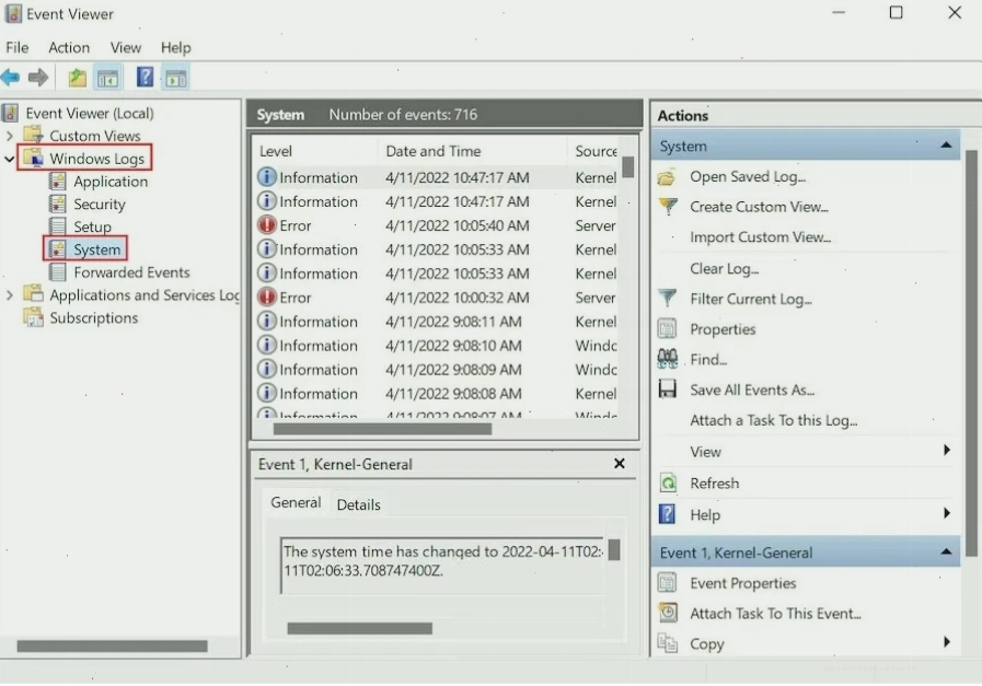 windows log system 1