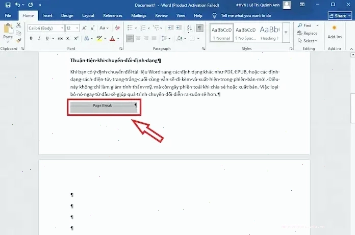 Xóa Ngắt Trang Hoặc Ngắt Phần Trong Word