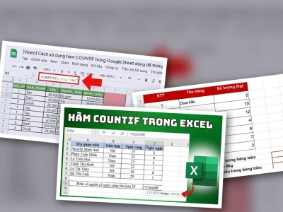Hàm COUNTIF trong Excel: Bí quyết đếm dữ liệu đa dạng, giải mã sự thật ít ai ngờ