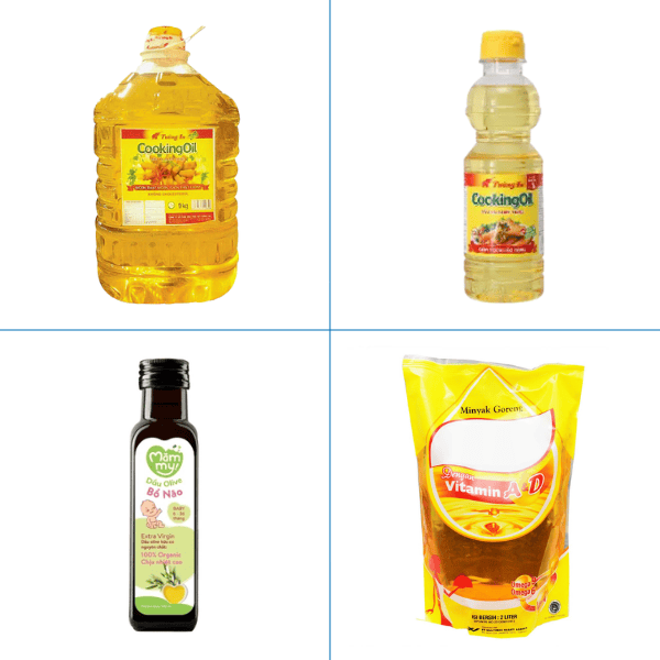 Máy chiết rót dầu ăn 7 Phân loại dầu ăn theo dạng bao bì